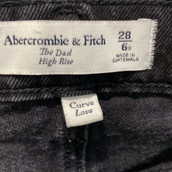 Abercrombie Dad Jean in black with criss crossed waist Size 28 - Picture 9 of 11